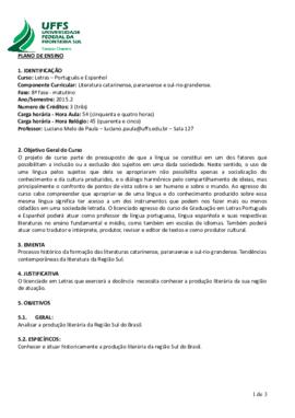 Literatura Catarinense, Paranaense e Sul-Rio-Grandense
