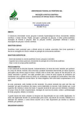 Iniciação à Prática Científica