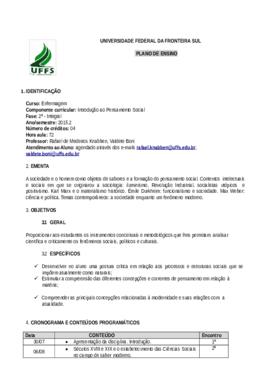 Introdução ao Pensamento Social