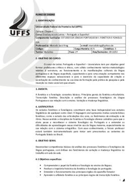 Estudos da Língua Portuguesa I