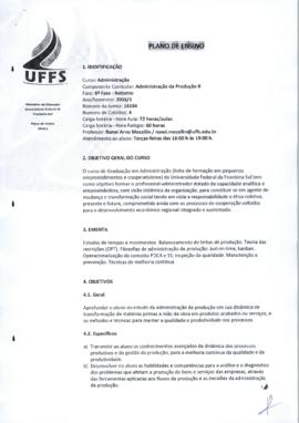 Administração da Produção II