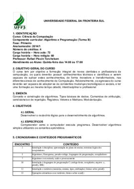 Algoritmos e Programação - Turma B