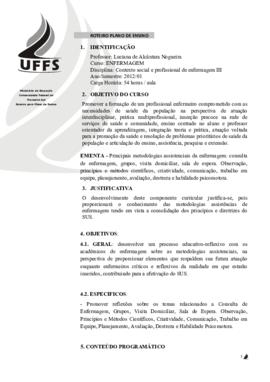 Contexto Social e Profissional de Enfermagem III