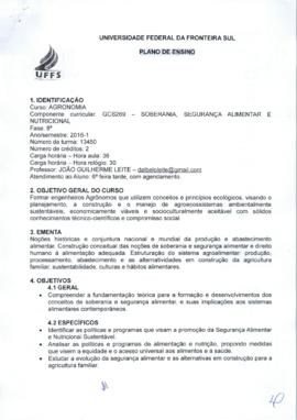 Soberania, Segurança Alimentar e Nutricional