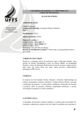 Iniciação à Prática Científica