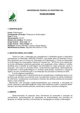 Pesquisa em Enfermagem