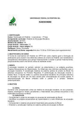 História da Educação Brasileira