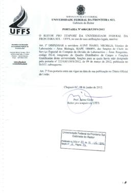 Portaria 608-GR-2012