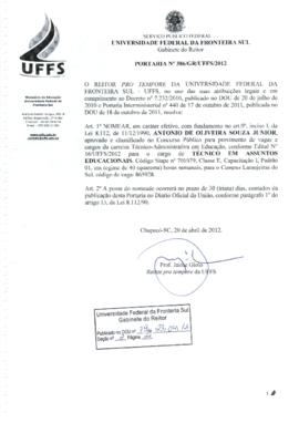 Portaria 386-GR-2012