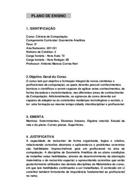 Geometria Analítica
