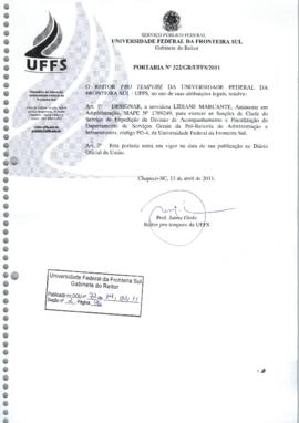 Portaria 322-GR-2011