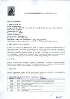 Estágio Curricular Supervisionado I