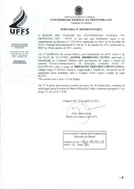 Portaria 430-GR-2012