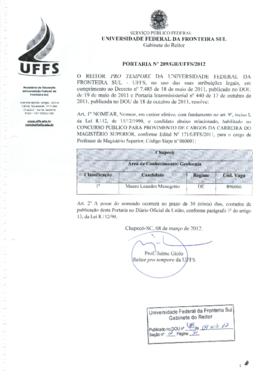 Portaria 209-GR-2012