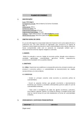 Meio Ambiente, Economia e Sociedade