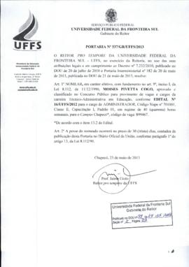 Portaria 537-GR-2013