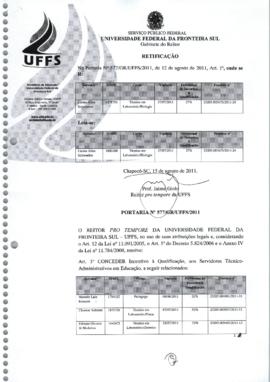 Portaria 577-GR-2011 Retificação