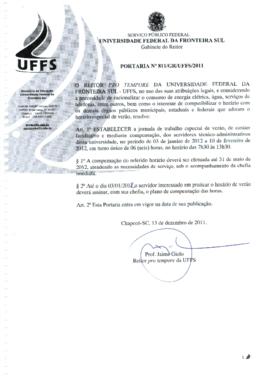 Portaria 811-GR-2011