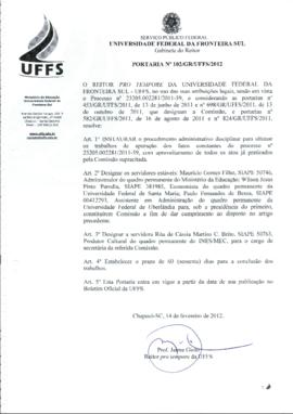 Portaria 102-GR-2012