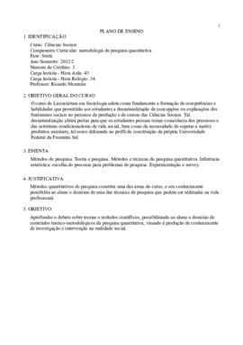 Metodologia de Pesquisa Quantitativa