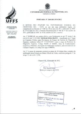 Portaria 268-GR-2012