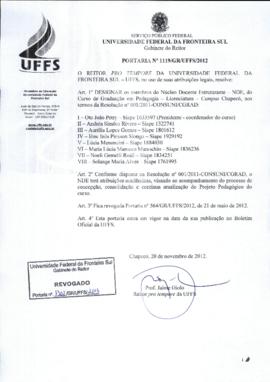 Portaria 1119-GR-2012