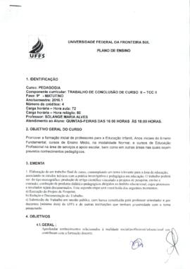 Trabalho de Conclusão de Curso II