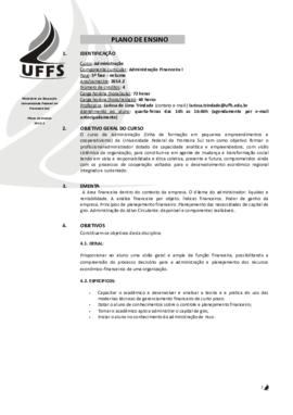 Administração Financeira I