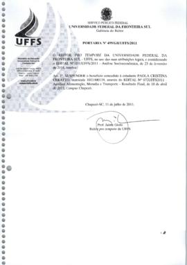 Portaria 499-GR-2011