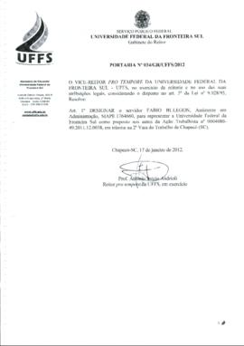Portaria 034-GR-2012