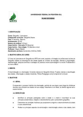 Geografia Urbana