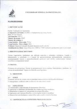 Fundamentos da Crítica Social