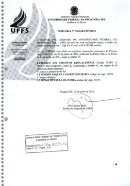 Portaria 531-GR-2011