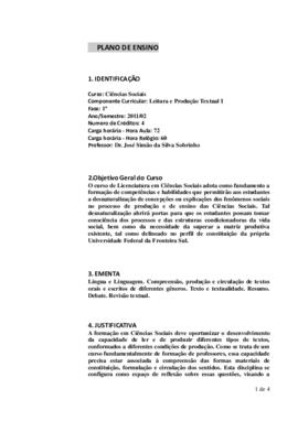 Leitura e Produção Textual I