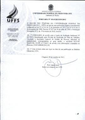 Portaria 1014-GR-2012
