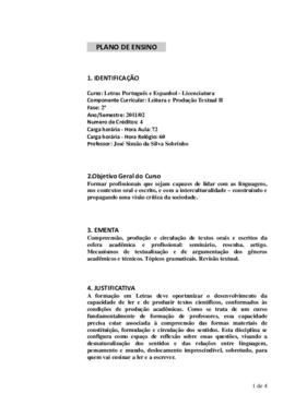Leitura e Produção Textual II