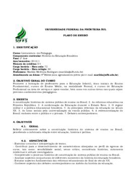 História da Educação Brasileira