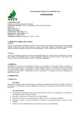 Teorias da Aprendizagem e Desenvolvimento Humano