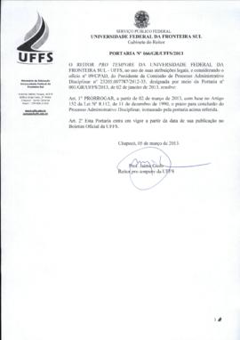 Portaria 166-GR-2013