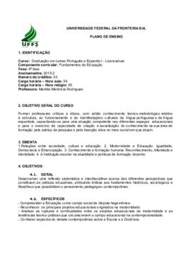 Fundamentos da Educação