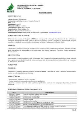 Leitura e Produção Textual II