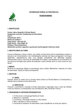 Fundamentos da Crítica Social