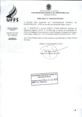 Portaria 1156-GR-2012