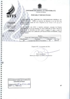 Portaria 005-GR-2011