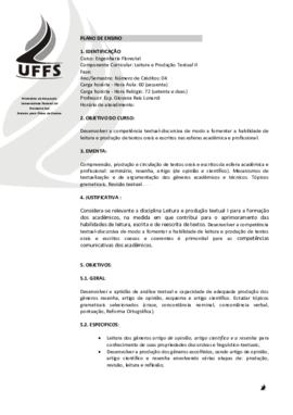 Leitura e Produção Textual II