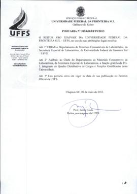 Portaria 389-GR-2013