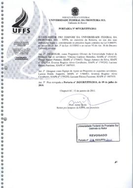 Portaria 007-GR-2011