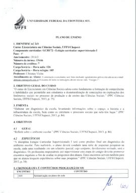 Estágio Curricular Supervisionado I
