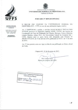 Portaria 069-GR-2012