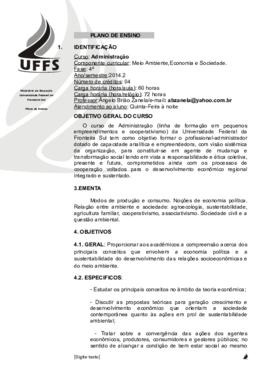 Meio Ambiente, Economia e Sociedade